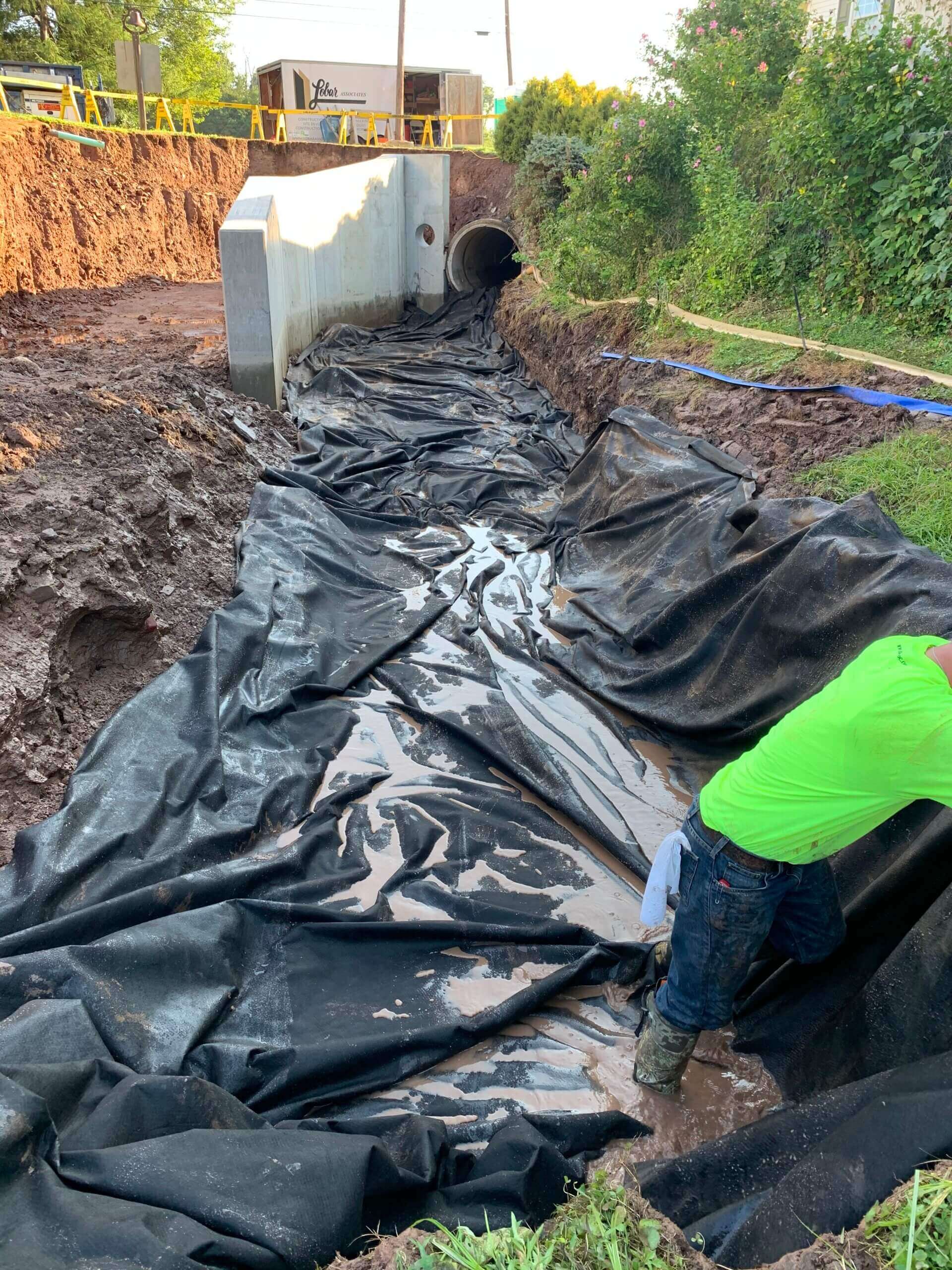 The Center Street Erosion Control Improvements Projects is another great example of all of our companies working together. Lobar Design and Engineering